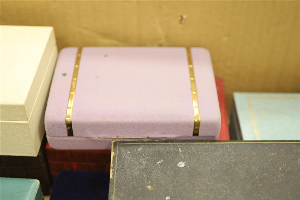 A collection of leather and other jewellery boxes